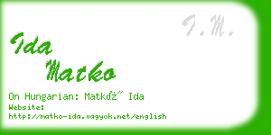 ida matko business card